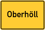 Place name sign Oberhöll