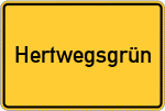 Place name sign Hertwegsgrün