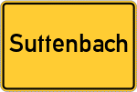 Place name sign Suttenbach, Oberfranken