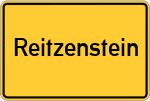 Place name sign Reitzenstein
