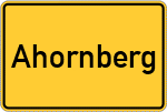 Place name sign Ahornberg, Oberfranken