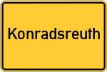 Place name sign Konradsreuth