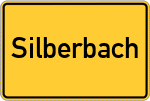 Place name sign Silberbach
