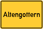 Place name sign Altengottern