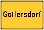 Place name sign Gottersdorf, Oberfranken