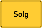 Place name sign Solg, Oberfranken
