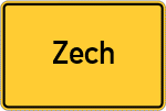 Place name sign Zech
