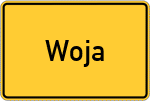 Place name sign Woja