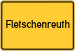 Place name sign Fletschenreuth