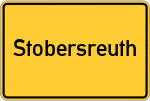 Place name sign Stobersreuth