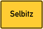 Place name sign Selbitz