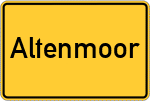 Place name sign Altenmoor