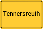 Place name sign Tennersreuth