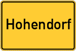 Place name sign Hohendorf