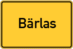Place name sign Bärlas, Oberfranken