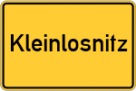 Place name sign Kleinlosnitz, Oberfranken