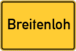Place name sign Breitenloh