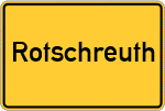 Place name sign Rotschreuth