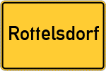 Place name sign Rottelsdorf, Oberfranken