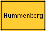 Place name sign Hummenberg