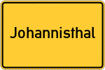 Place name sign Johannisthal, Oberfranken