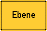 Place name sign Ebene