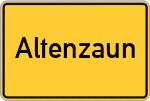 Place name sign Altenzaun