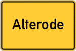 Place name sign Alterode