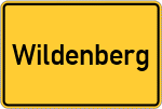 Place name sign Wildenberg, Kreis Kronach