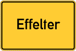 Place name sign Effelter, Kreis Kronach
