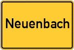 Place name sign Neuenbach, Oberfranken