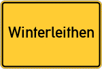 Place name sign Winterleithen, Kreis Kronach