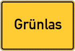 Place name sign Grünlas