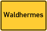 Place name sign Waldhermes