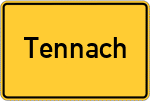 Place name sign Tennach