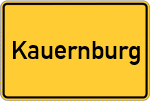 Place name sign Kauernburg