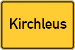 Place name sign Kirchleus