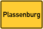 Place name sign Plassenburg