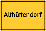 Place name sign Althüttendorf