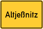 Place name sign Altjeßnitz