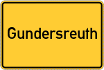 Place name sign Gundersreuth