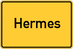 Place name sign Hermes