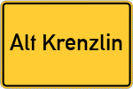 Place name sign Alt Krenzlin