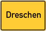 Place name sign Dreschen