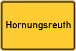 Place name sign Hornungsreuth