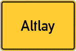 Place name sign Altlay