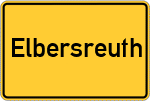 Place name sign Elbersreuth, Kreis Kulmbach