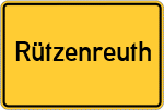 Place name sign Rützenreuth
