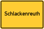 Place name sign Schlackenreuth