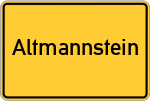 Place name sign Altmannstein
